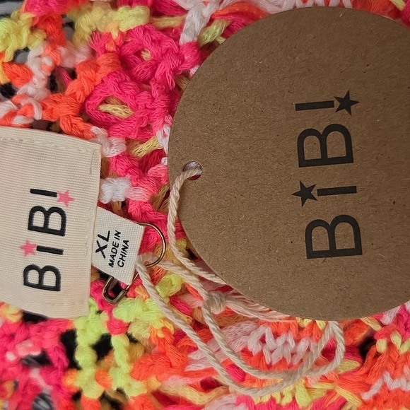 BiBi NWTs Openwork Fringed Knit Cover Up - Picture 5 of 5